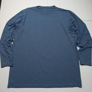 Anetik Shirt Mens 3XL Blue Heather Long Sleeve Performance UPF 30+ Athletic
